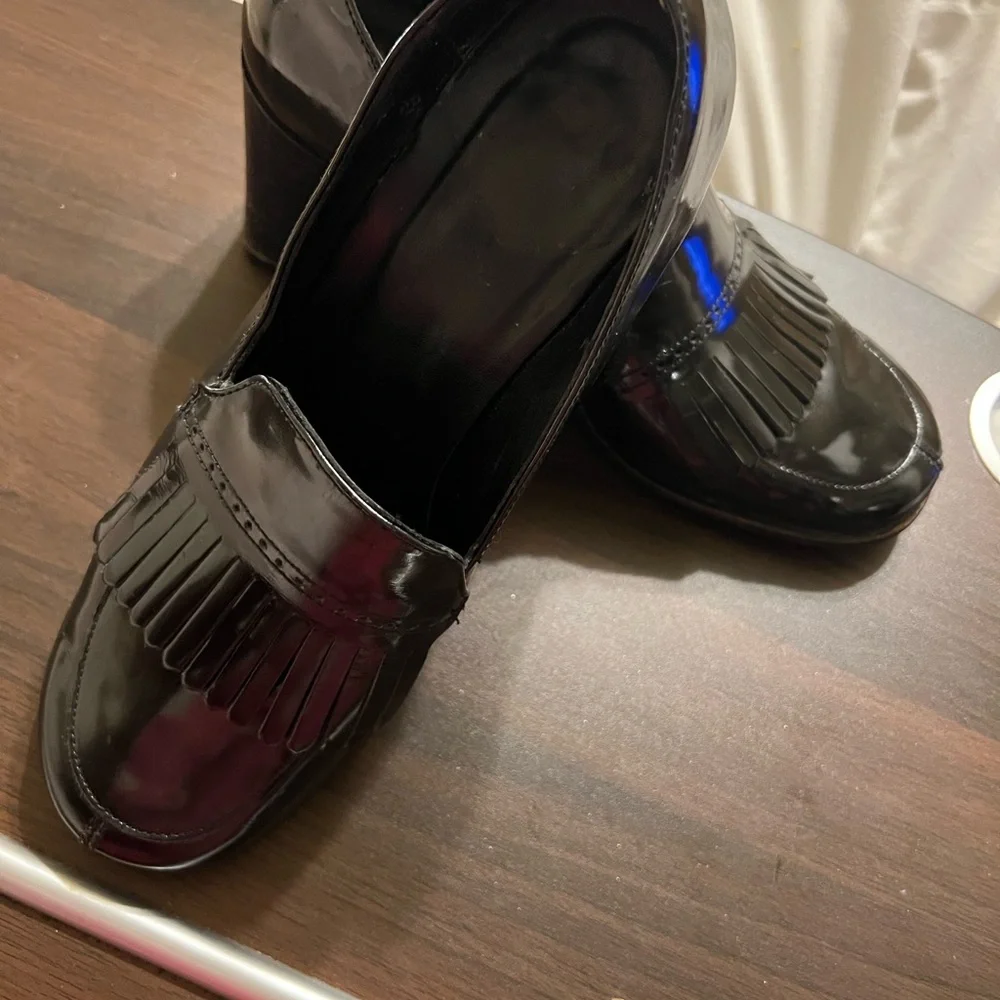 Coach Women's Pumps Black Block Heels Slip Ons 6 1/2B - Picture 5 of 9